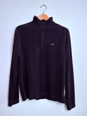 RAINS | Half Zip Fleece Pullover Jacket | Black | Medium